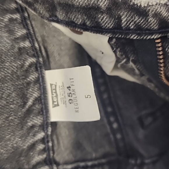 P.3 Levi Strauss 954 Charcoal Jean Shorts Size: 5 - Picture 2 of 4